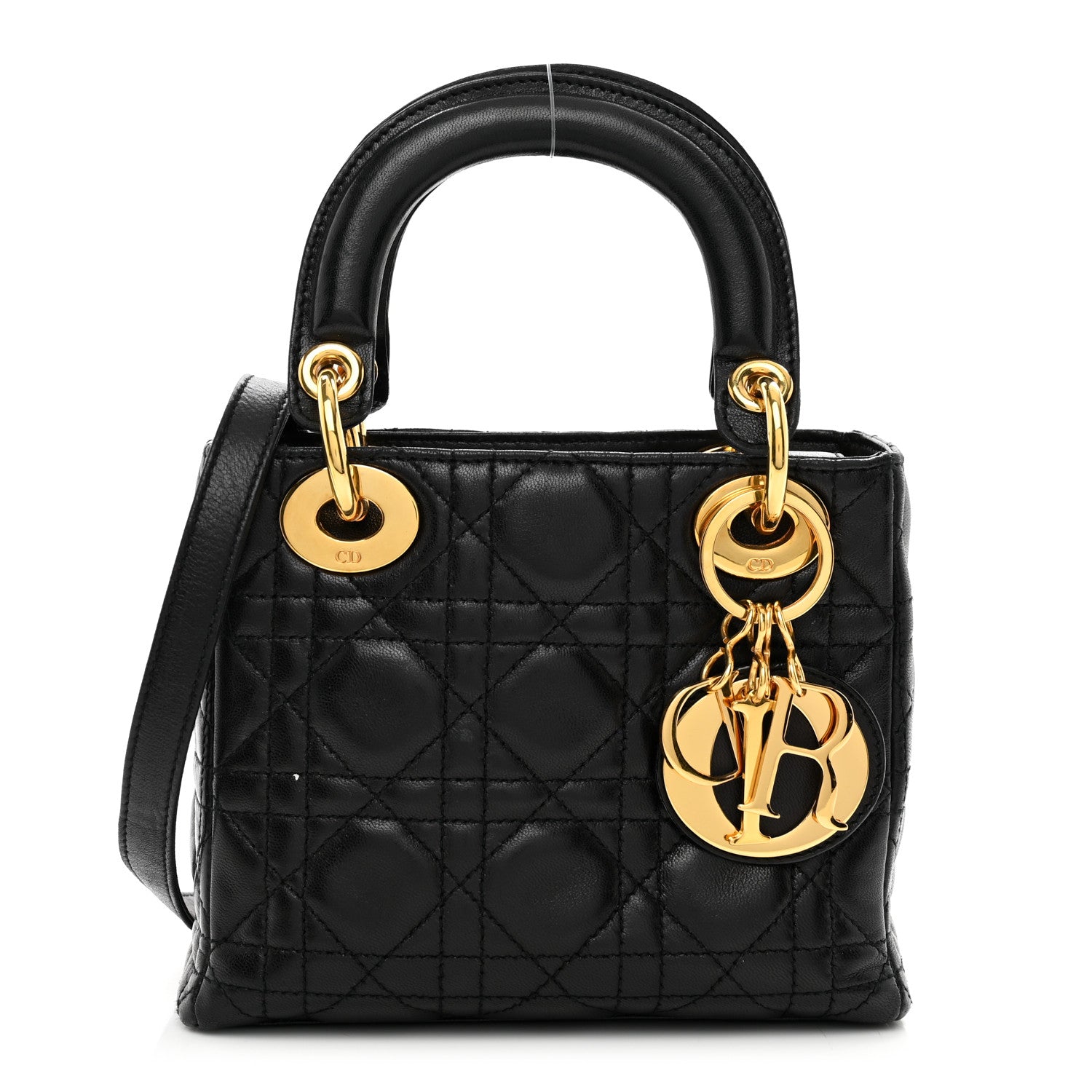 Christian Dior Lambskin Cannage Mini Lady Dior Black 1 of 10
