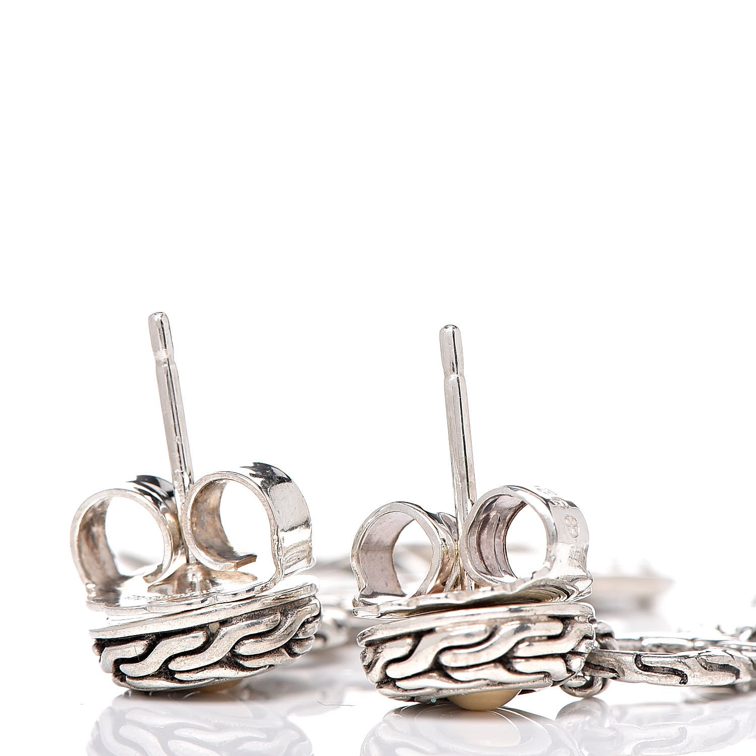John Hardy Sterling Silver 18K Yellow Gold Naga Chandelier Earrings 4 of 5