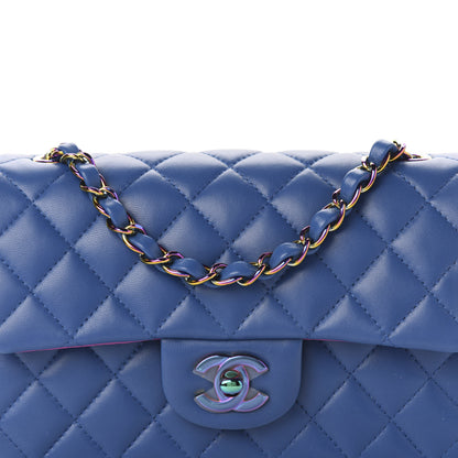 Chanel Lambskin Quilted Mini Rectangular Flap Blue Purple 10 of 10