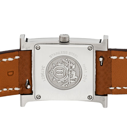 Hermes Stainless Steel Epsom 21mm Heure H Hour Quartz Watch Gold 4 of 4
