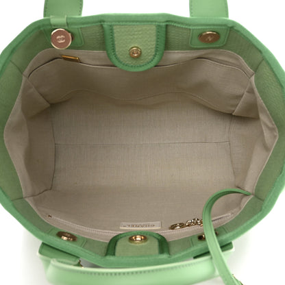 Chanel Mixed Fibers Small Deauville Tote Green 6 of 12