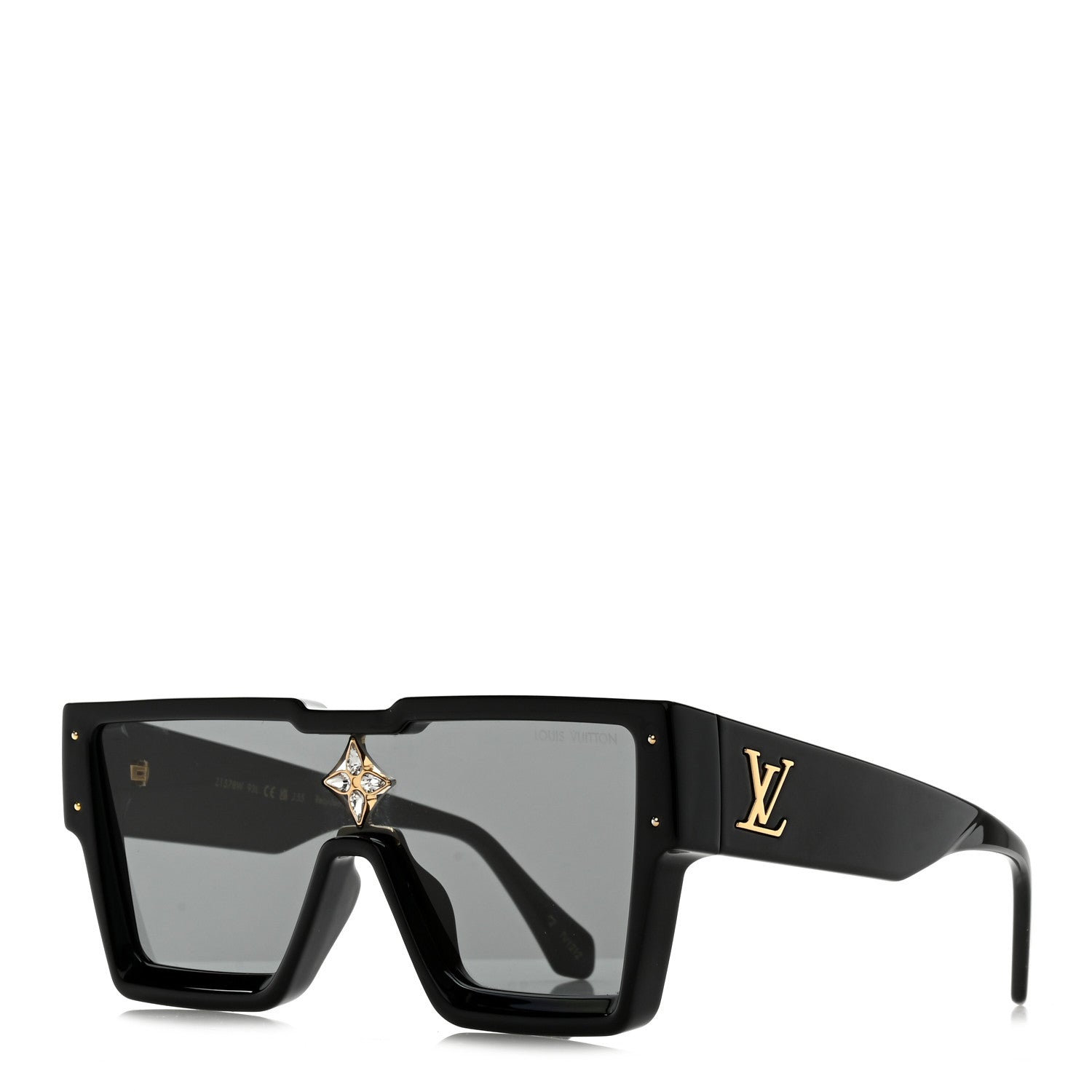Louis Vuitton Acetate Swarovski Crystal Cyclone Sunglasses Z1578W Black 1 of 9