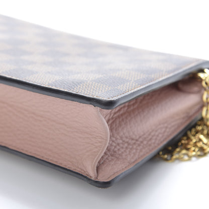 Louis Vuitton Damier Ebene Croisette Chain Wallet Magnolia 11 of 16