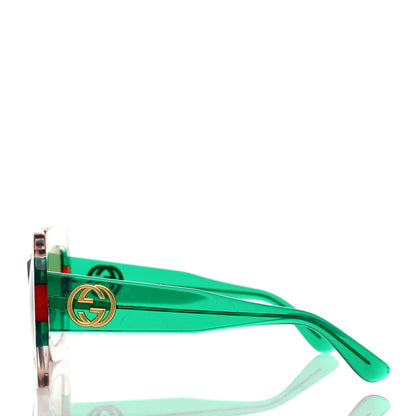 Gucci Square Web Frame GG0178S Sunglasses Green Red 3 of 8