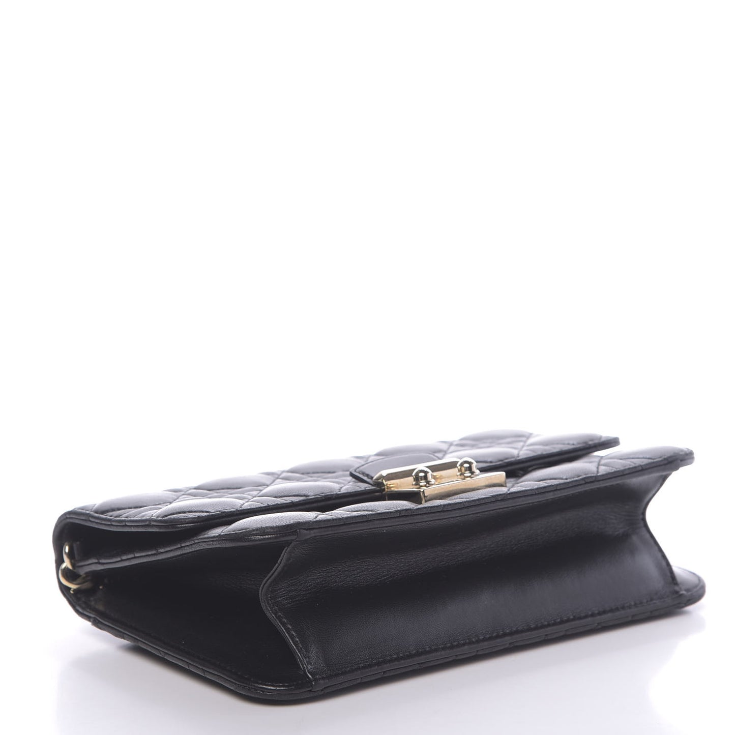 Lambskin Cannage Miss Dior Promenade Pouch Black
