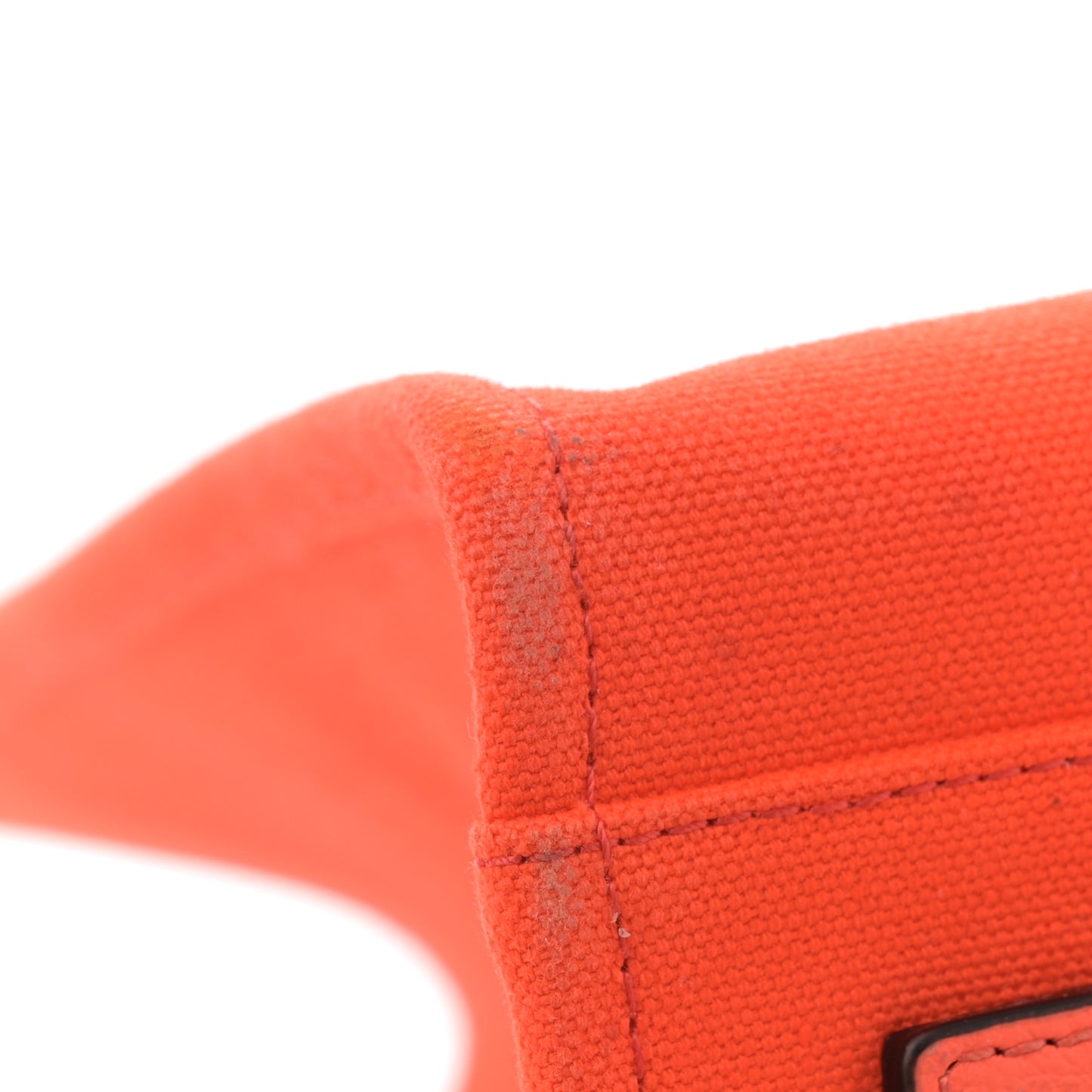 Canvas Calfskin Large La Medusa Tote Bag Orange