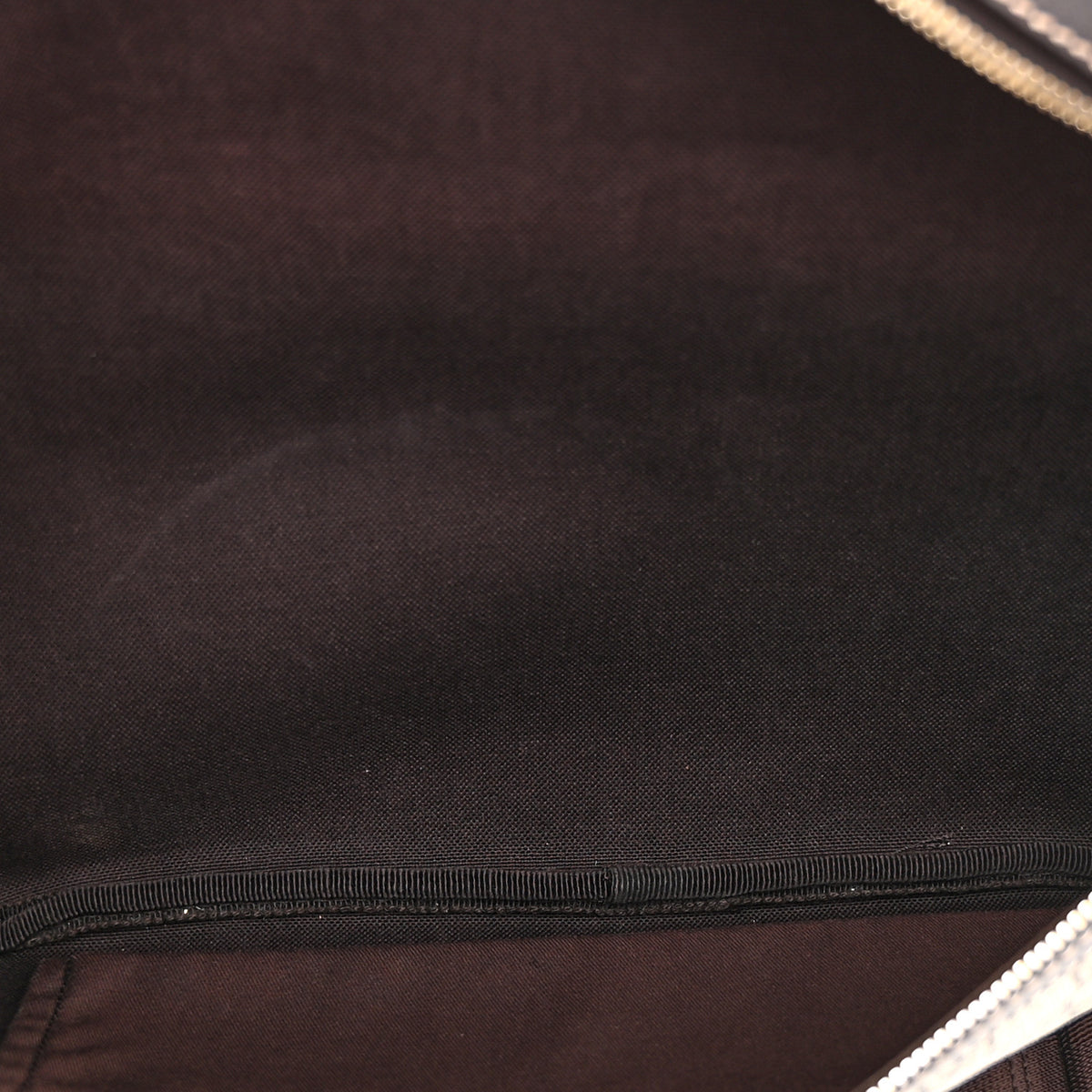 GG Supreme Monogram Belt Bag Dark Brown