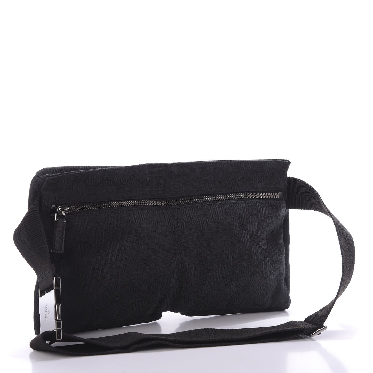 GG Monogram Double Pocket Belt Bag Black