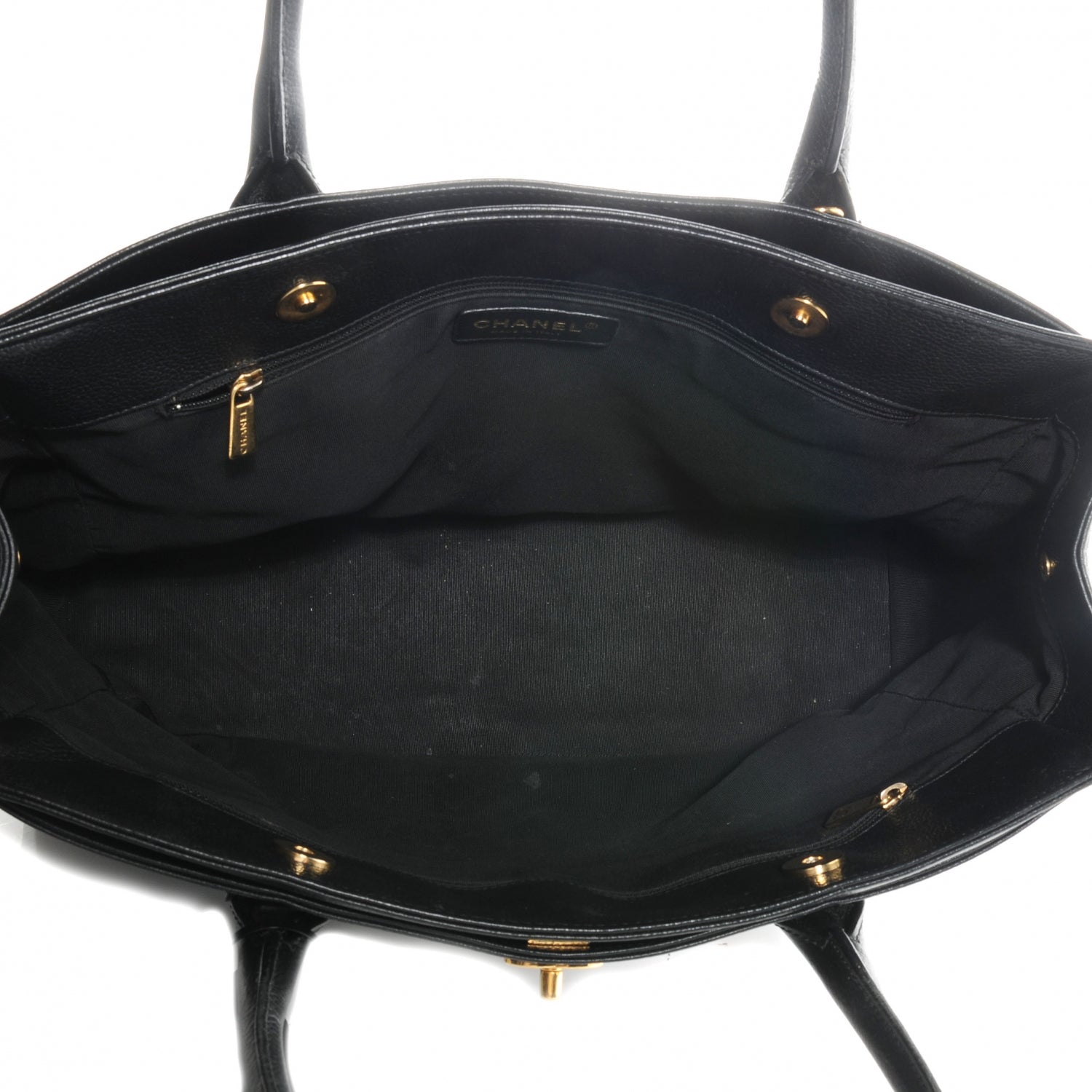 Chanel Calfskin Cerf Executive Shopper Tote Black 8 of 8