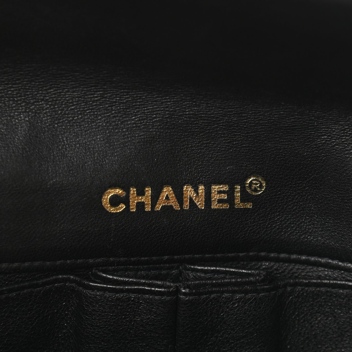 Lambskin East West Chocolate Bar Flap Black