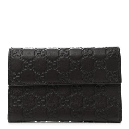 Gucci Guccissima Continental Flap Wallet Dark Brown 1 of 8