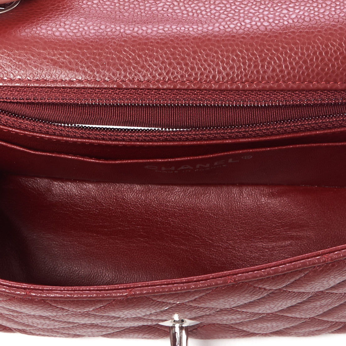 Chanel Caviar Quilted Mini Rectangular Flap Red 4 of 9