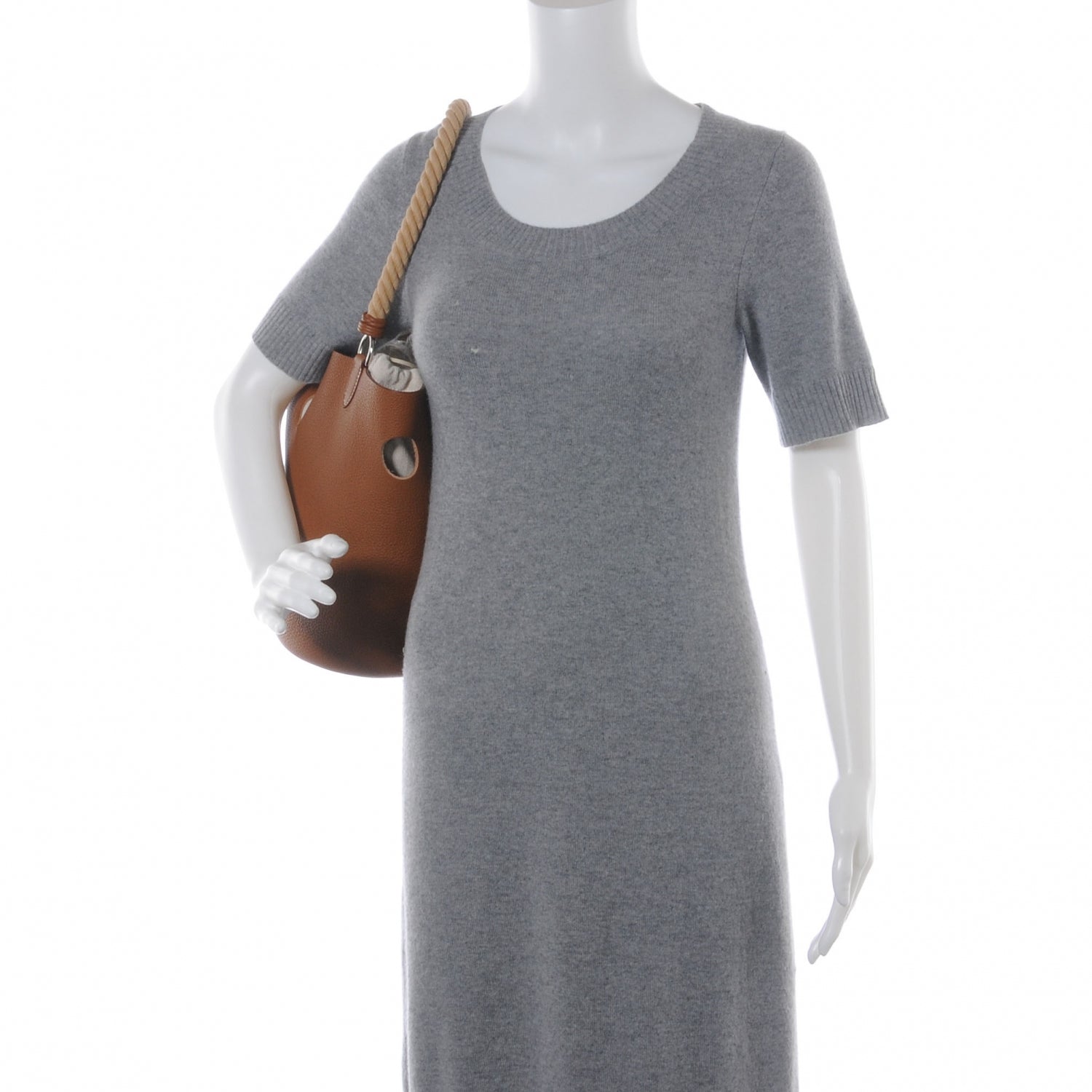 Hermes Taurillon Clemence Mangeoire Rope Bag Gold 2 of 7