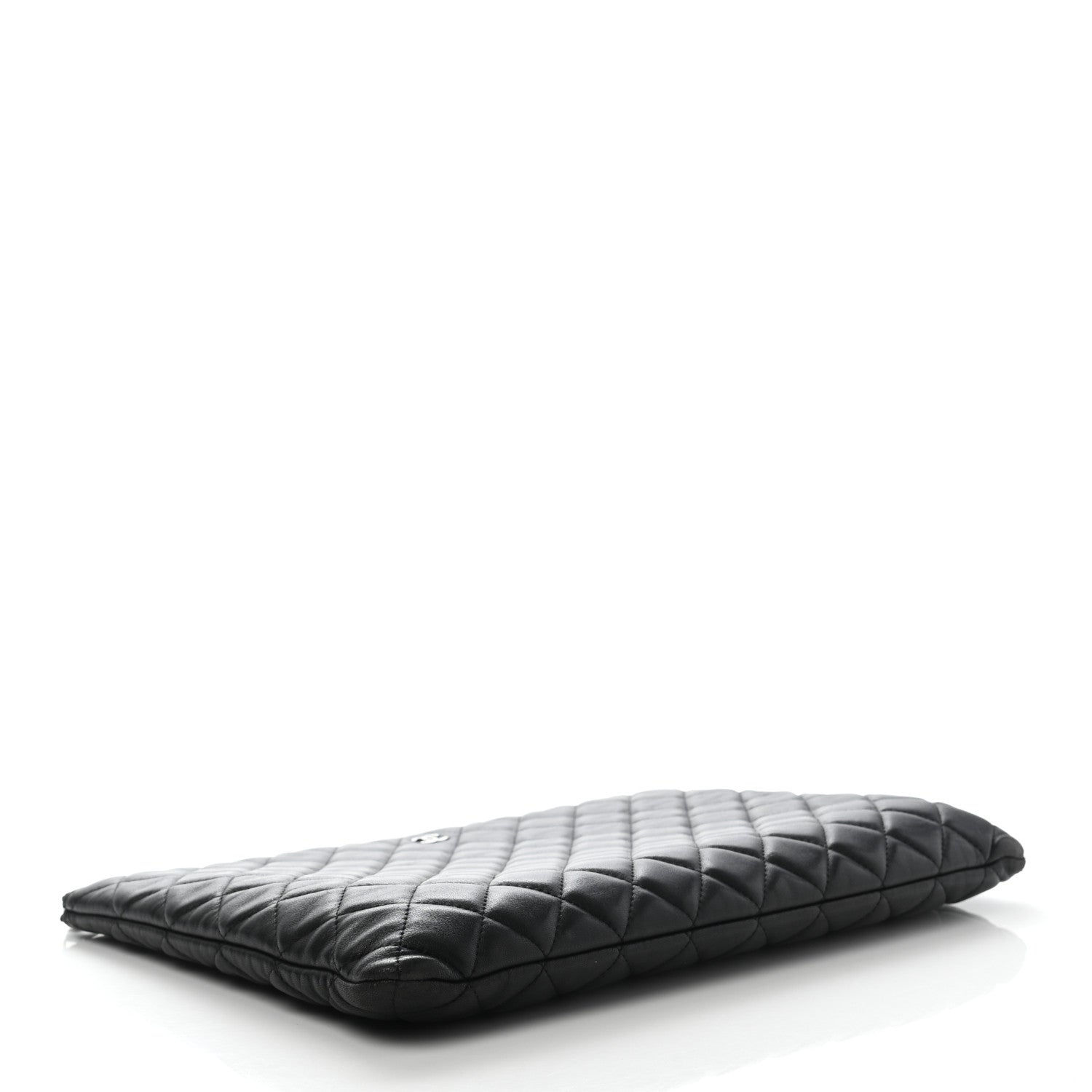 Chanel Lambskin Quilted Large Cosmetic Case Black 4 of 14