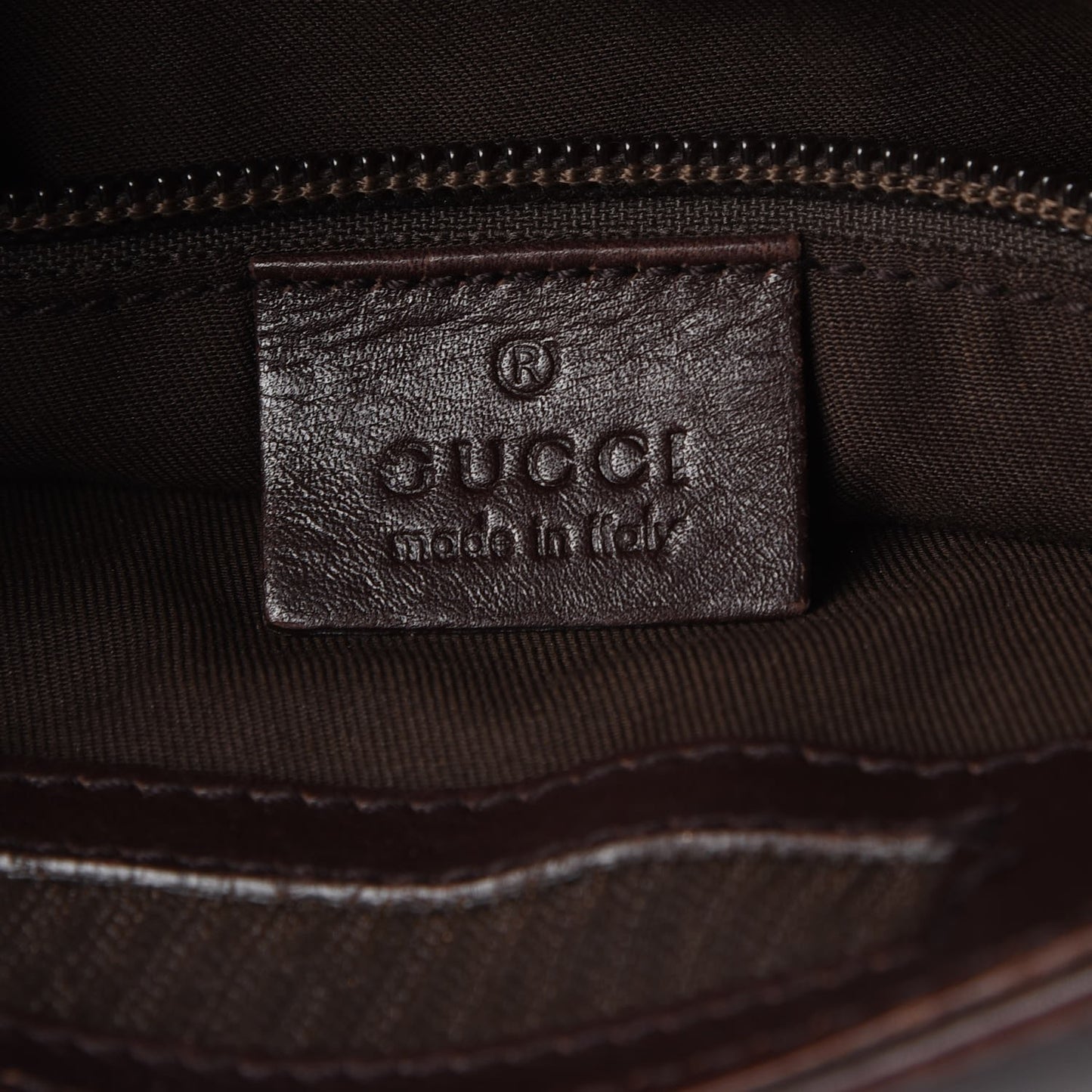 Guccissima Medium Flat Messenger Bag Dark Brown