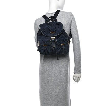 Prada Tessuto Nylon Saffiano Vela Backpack Bleu 2 of 11