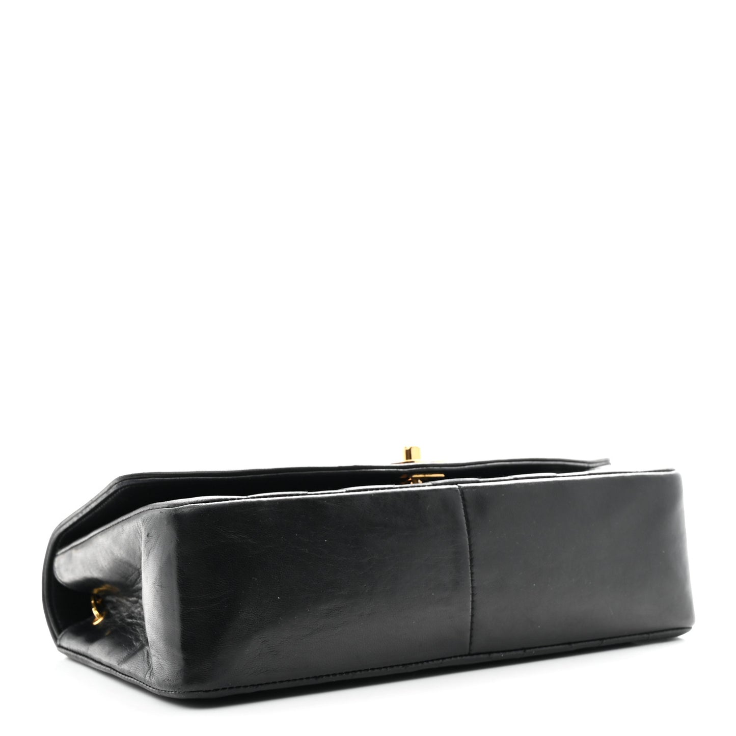 Lambskin Quilted Medium Single Flap Black