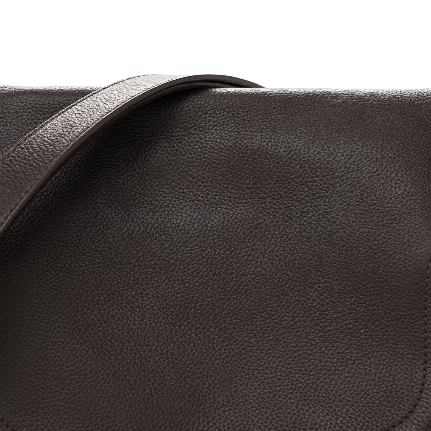 Grained Calfskin Medium Jennifer Crossbody Bag Brown