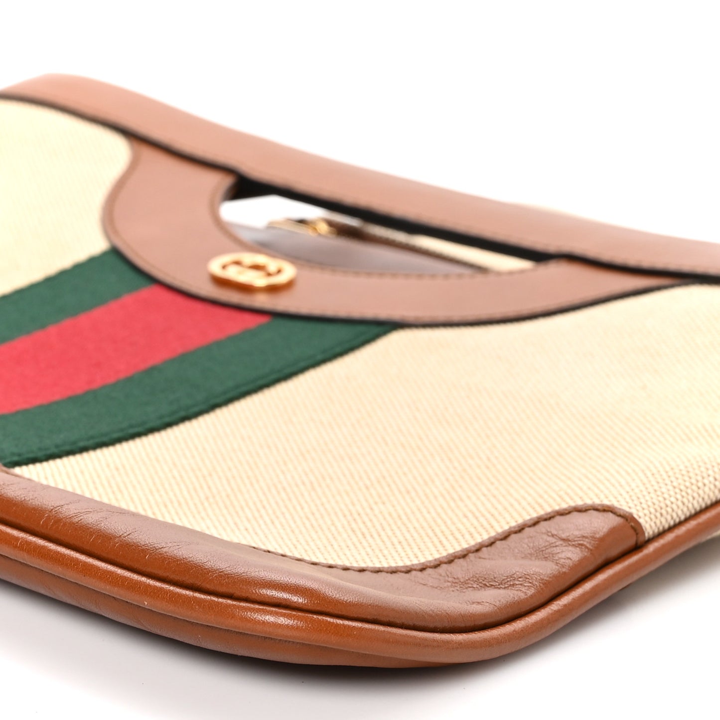 Canvas Large Vintage Shoulder Bag Brown