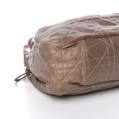 Christian Dior Lambskin Cannage Drawstring Bag Bronze 8 of 9