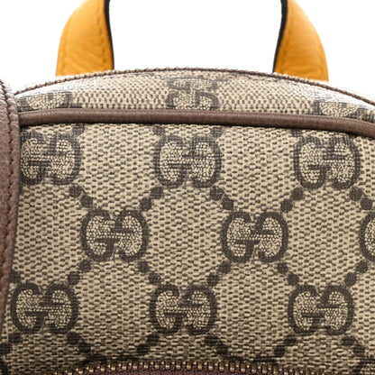 Gucci GG Supreme Monogram Mini Neo Vintage Double Zip Messenger Bag Beige New Acero Crop 8 of 11
