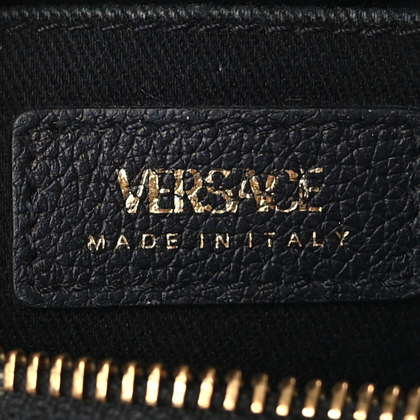 Calfskin La Medusa Round Camera Bag Black