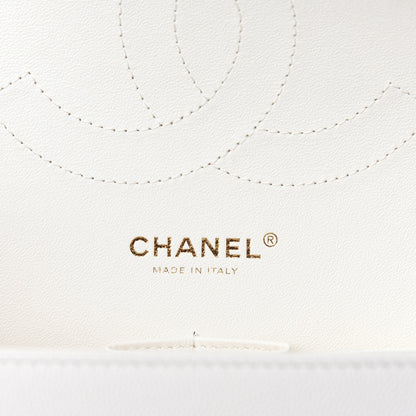 Chanel Caviar Quilted Jumbo Double Flap White 8 of 11