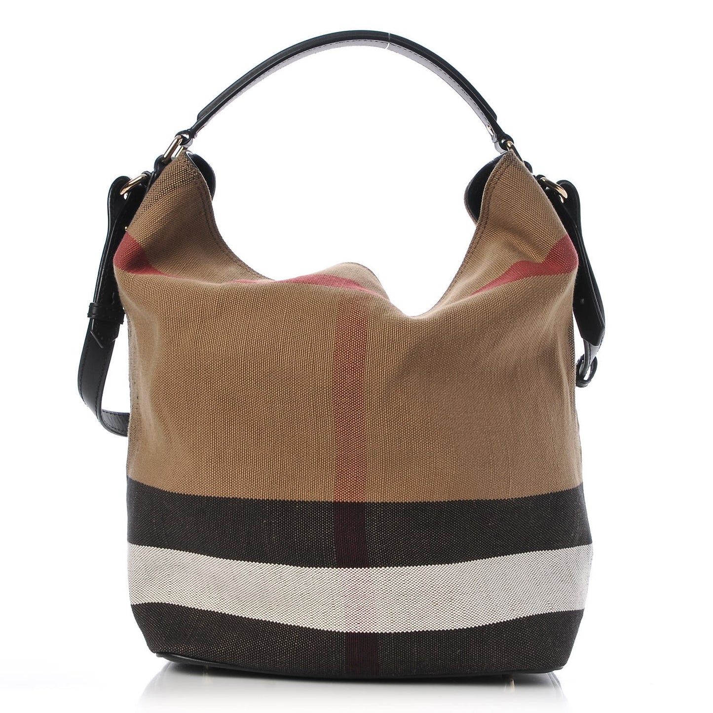 Canvas Mega Check Medium Ashby Hobo Black