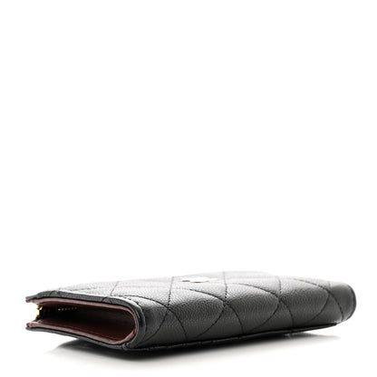 Chanel Caviar Quilted CC Zip Around Card Holder Black 4 of 9