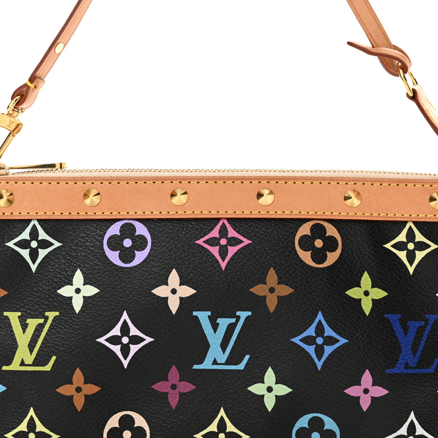Monogram Multicolor Pochette Accessories Black