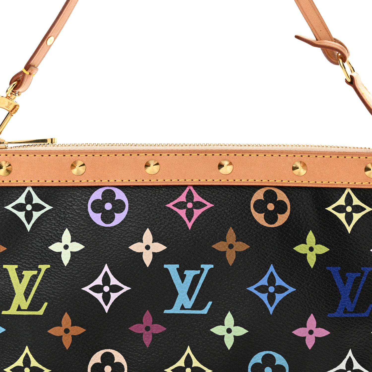 Louis Vuitton Monogram Multicolor Pochette Accessories Black 8 of 10