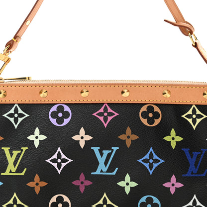 Louis Vuitton Monogram Multicolor Pochette Accessories Black 8 of 10