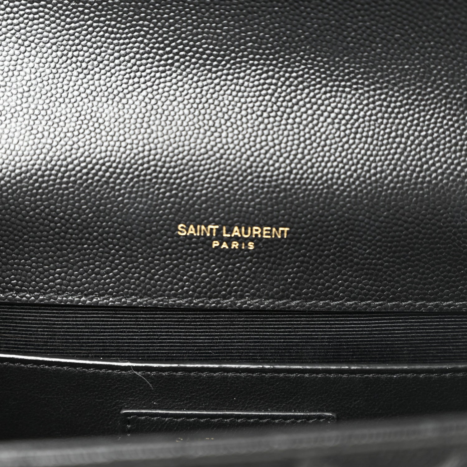 Saint Laurent Grain De Poudre Textured Mixed Matelasse Triquilt Medium Monogram Satchel Black 6 of 10