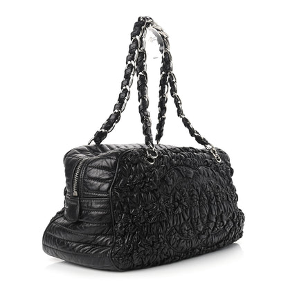 Chanel Lambskin Astrakhan Bowler Black 3 of 12