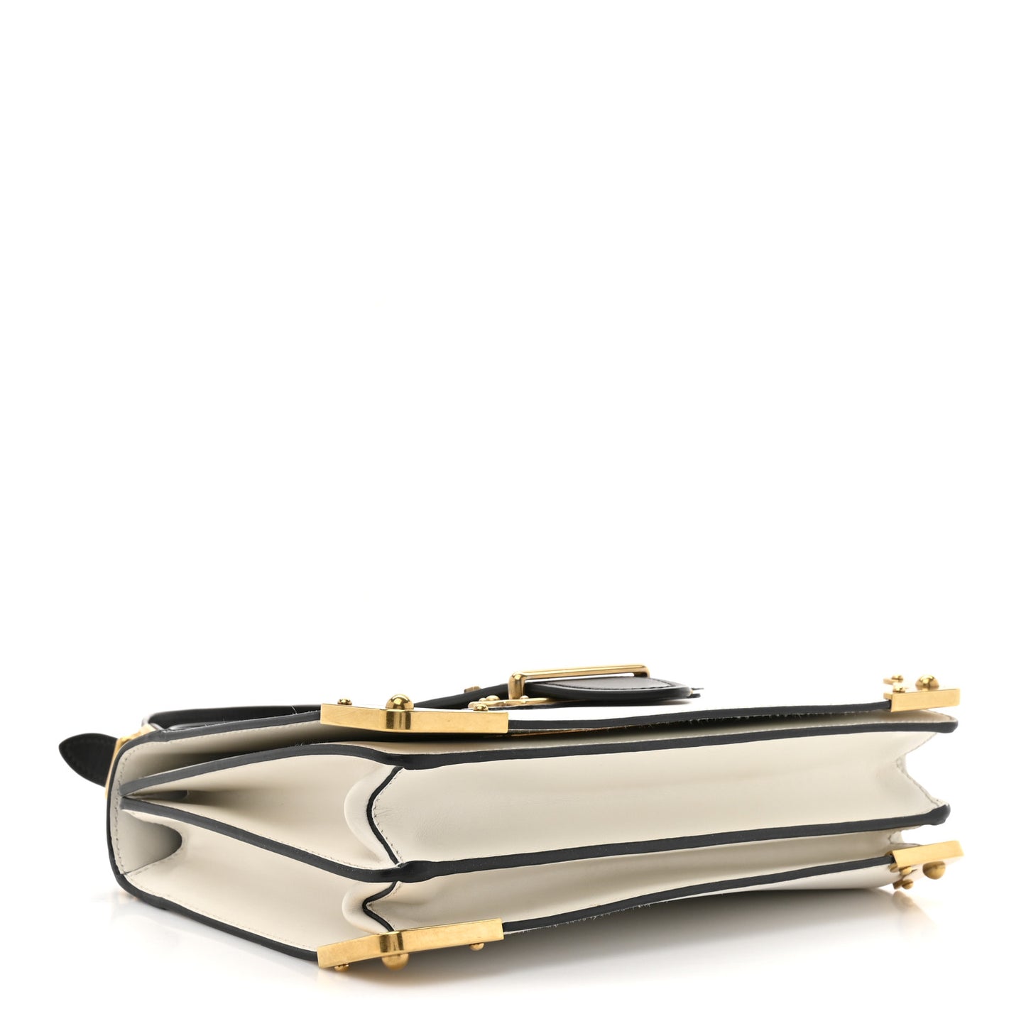City Calf Saffiano Cahier Bag Talco Black