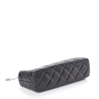 Chanel Lambskin Quilted Cosmetic Case Black 4 of 9