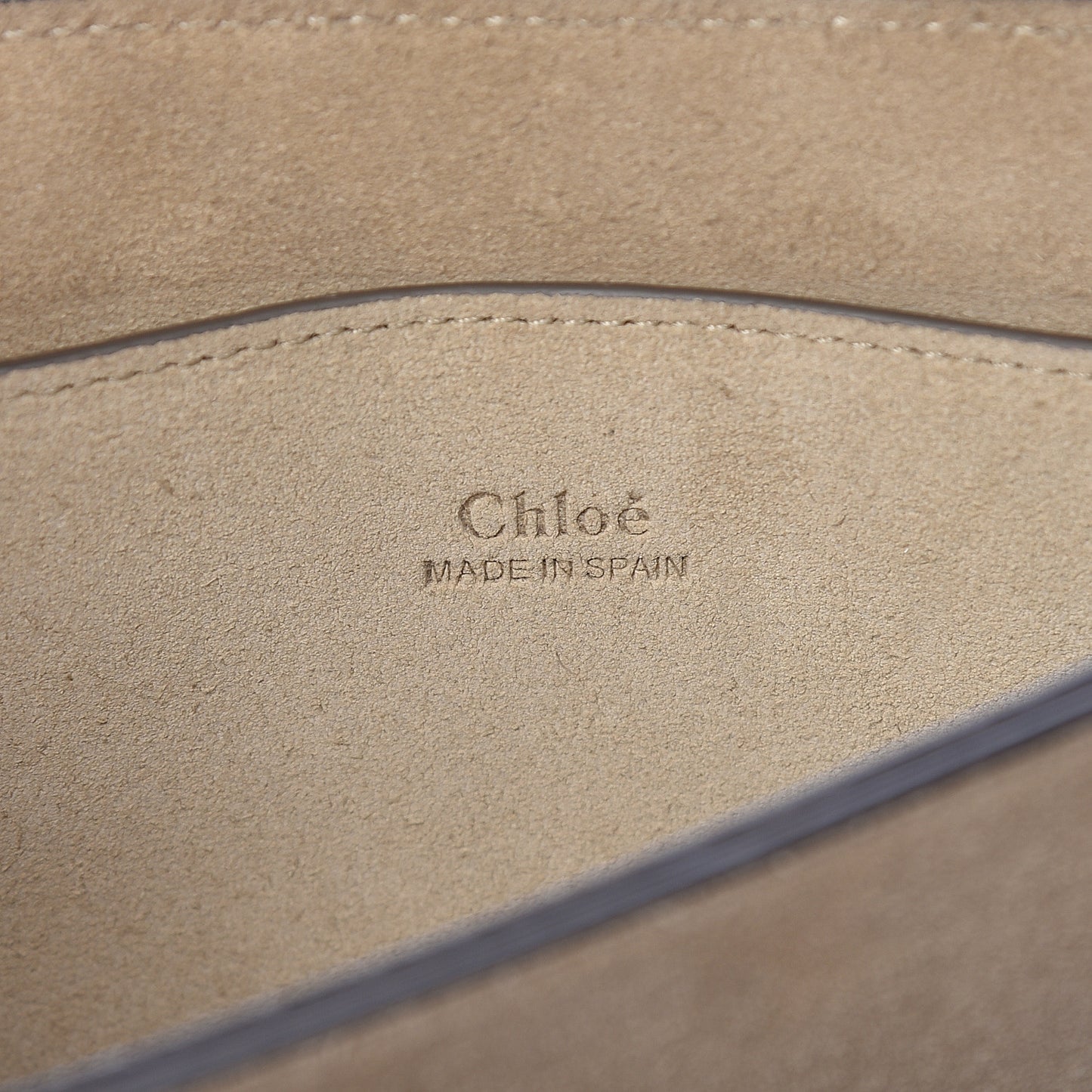 Suede Calfskin Small Faye Shoulder Bag Motty Grey
