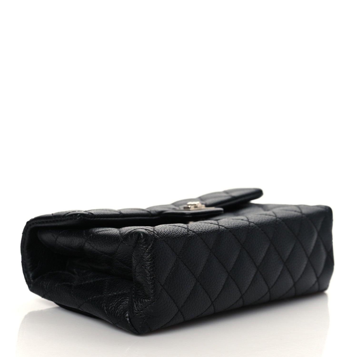 Chanel Grained Calfskin Quilted 2.55 Reissue Flap Belt Bag Clutch Black 4 of 11