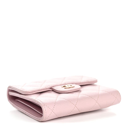 Chanel Caviar Quilted Compact Flap Wallet Light Pink 4 of 11