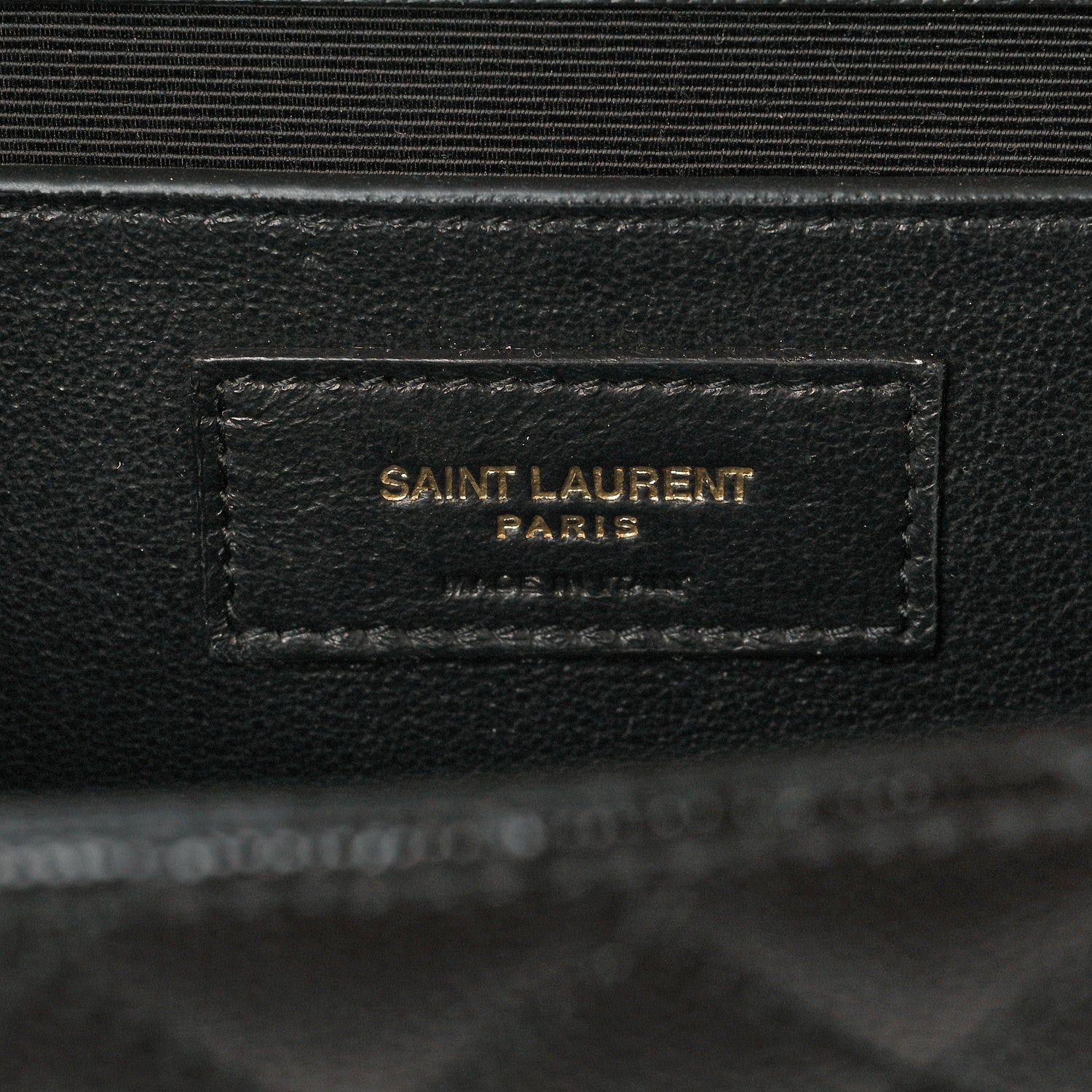 Saint Laurent Grain De Poudre Textured Mixed Matelasse Triquilt Medium Monogram Satchel Black 7 of 11