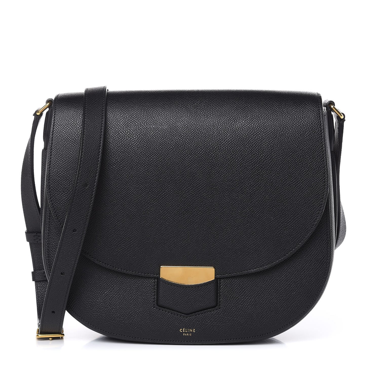 Grained Calfskin Medium Trotteur Black