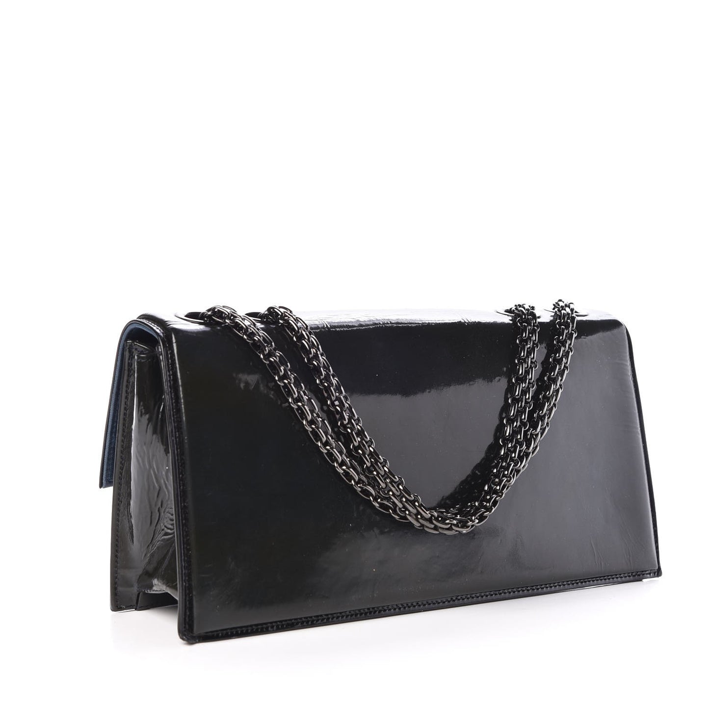 Patent Mademoiselle Single Flap So Black
