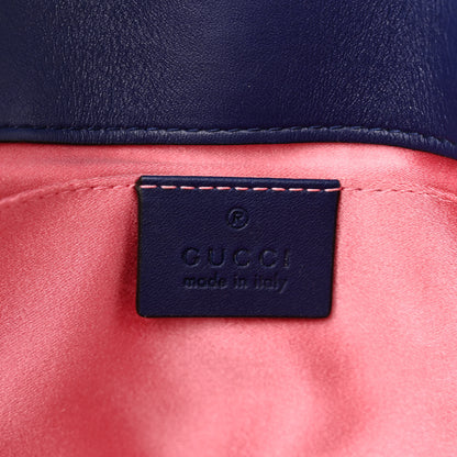 Gucci Velvet Matelasse Mini GG Marmont Shoulder Bag Cobalt Blue 6 of 10