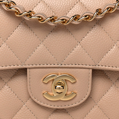 Chanel Caviar Quilted Small Double Flap Beige 9 of 12