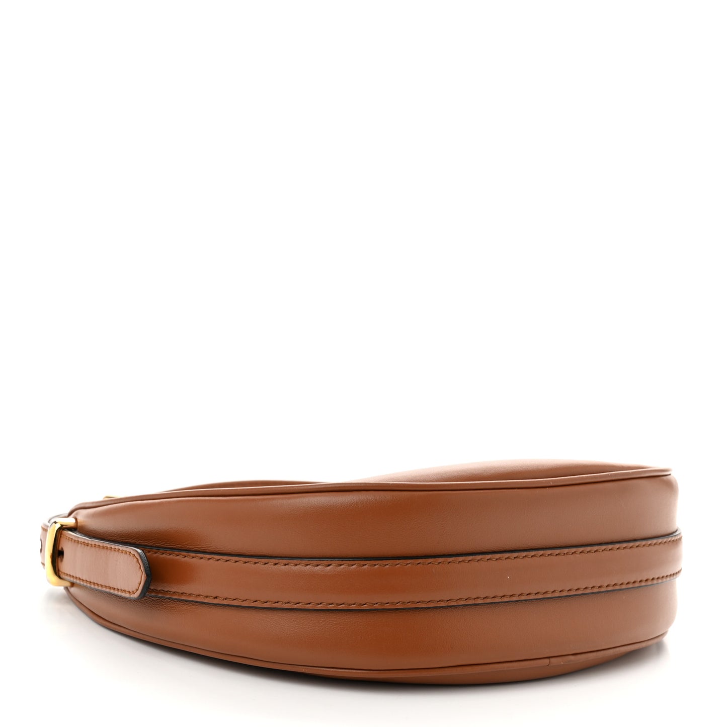 Soft Calfskin Arque Shoulder Bag Cognac