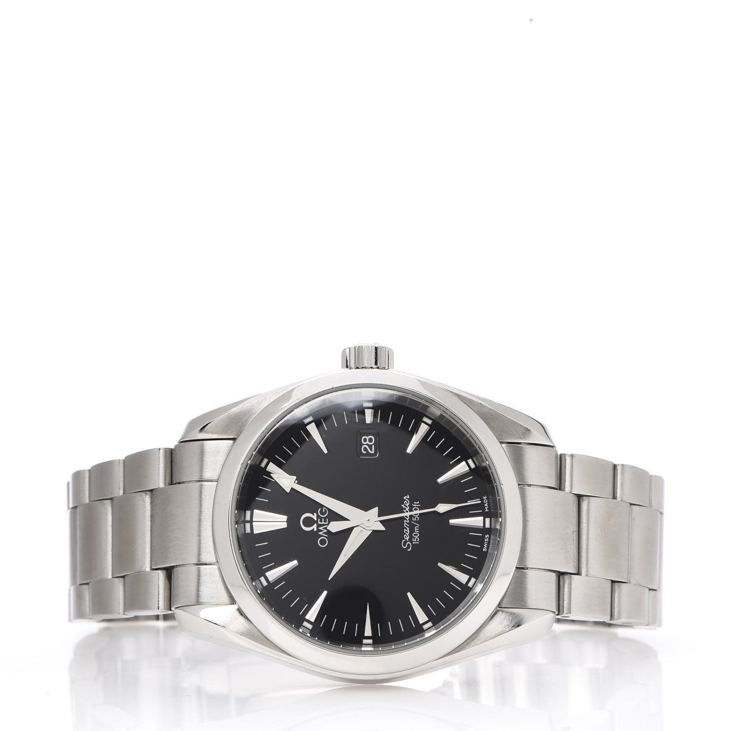 Stainless Steel 36mm Seamaster Aqua Terra Quartz Watch Black 2518.50