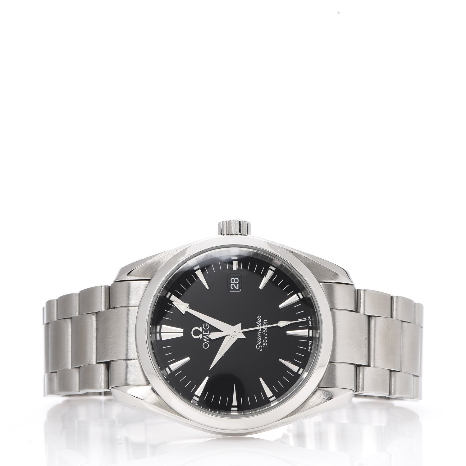 Omega Stainless Steel 36mm Seamaster Aqua Terra Quartz Watch Black 2518.50 3 of 8