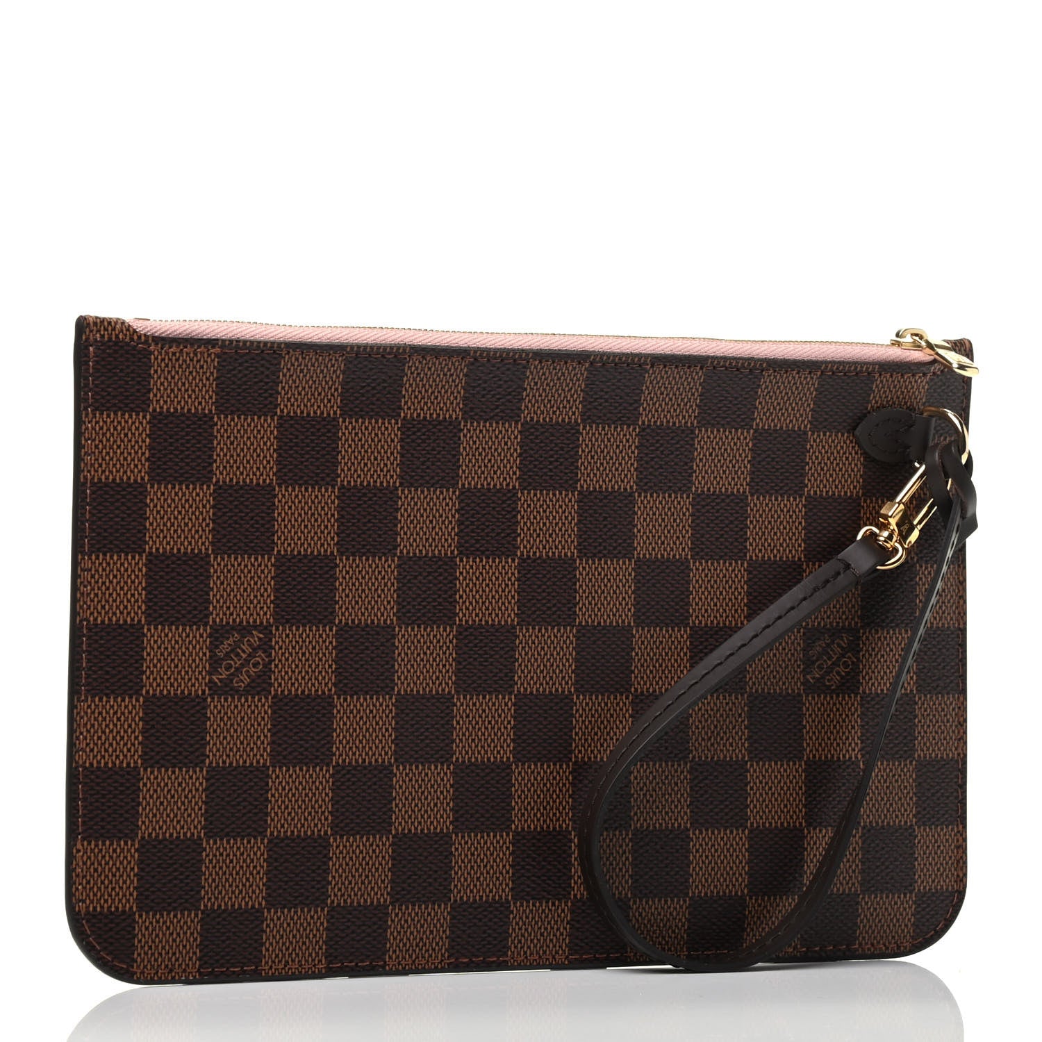 Louis Vuitton Damier Ebene Neverfull MM GM Pochette Rose Ballerine 3 of 7