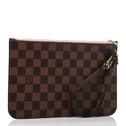 Louis Vuitton Damier Ebene Neverfull MM GM Pochette Rose Ballerine 3 of 7