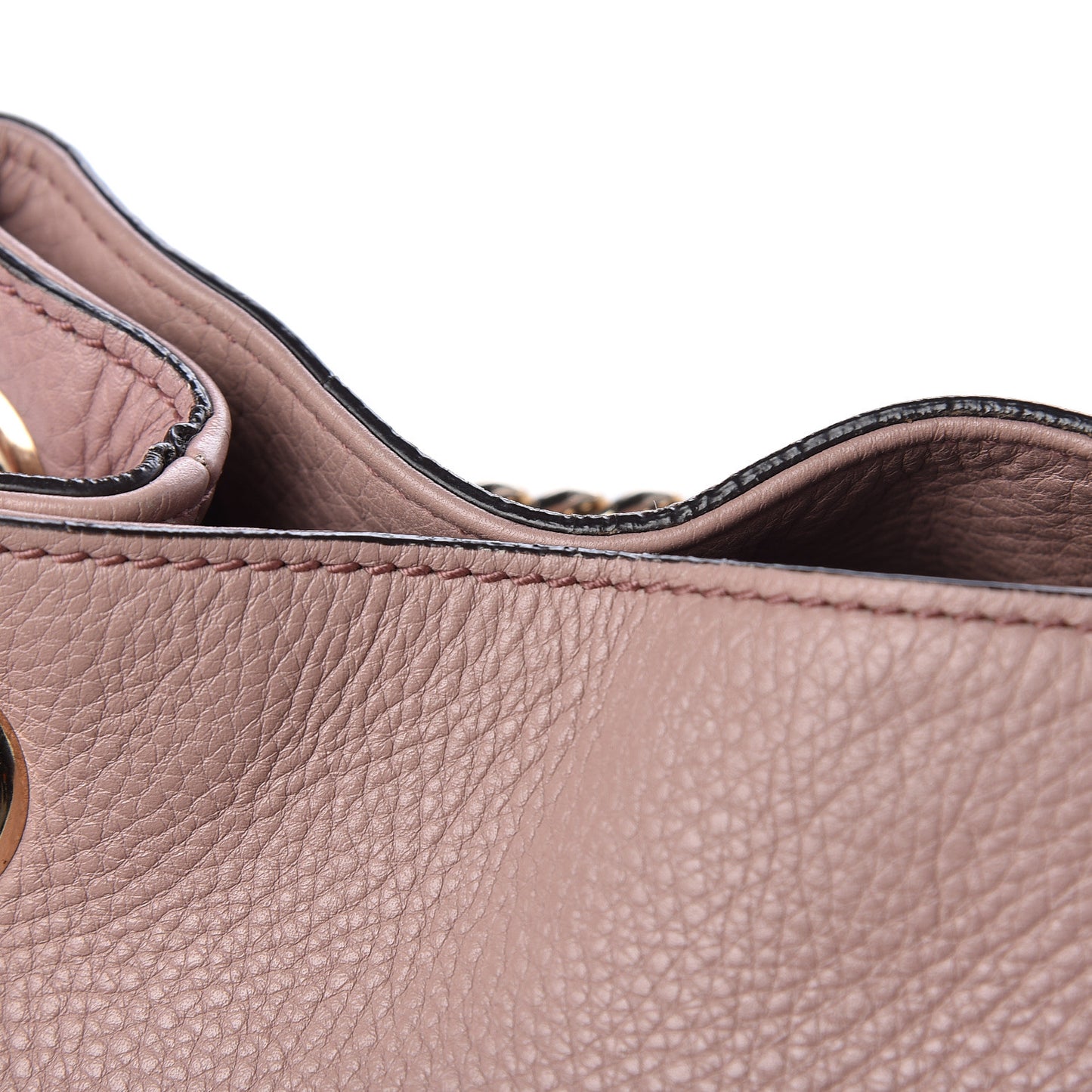 Pebbled Calfskin Medium Soho Chain Shoulder Bag Dark Cipria
